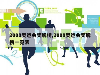 2008奥运会奖牌榜,2008奥运会奖牌榜一览表