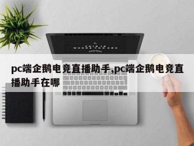 pc端企鹅电竞直播助手,pc端企鹅电竞直播助手在哪